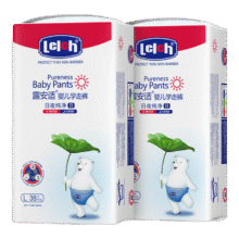 露安适（Lelch）日夜纯净pure箱装学走裤L码76片（9-14kg）日用婴儿尿不湿拉拉裤119元
