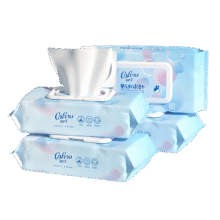 可心柔（COROU）湿巾80抽*4包手口屁专用湿巾湿纸巾EDI纯水带盖16.62元（需首购，需plus会员，需领券）