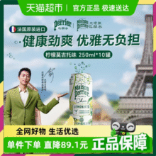 法国原装进口，Perrier 巴黎水 柠檬莫吉托含气风味饮料 250ml*10罐45.8元包邮