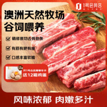 1号会员店 澳洲谷饲牛肋条 2斤 烧烤炖煮红烧食材 牛肉生鲜297元（合74.25元/件）