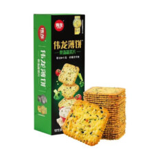 伟龙经典香葱鸡片 葱香咸味薄脆饼干童年零食非油炸零食饼干 十蔬骨汤片1盒【12%膳食纤维】7.6元（合1.9元/件）