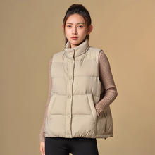坦博尔 羽绒服女短款女士马甲背心鸭绒休闲保暖外套TD336006 奶茶棕 165/88A138.1元