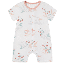 ibaby婴儿连体衣夏季薄款短袖宝宝爬爬服草莓兔兔68.01元（需领券）