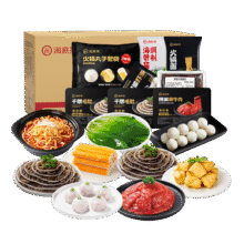 plus会员:海底捞2-3人火锅套餐礼盒1470g 7荤2素1底料涮煮牛肉毛肚丸子76.99元/件，共230.98元（13.35元返卡后）
