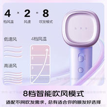 松下 Panasonic 负离子吹风机 家用静音高速电吹风大功率吹风筒 不伤头发速干圣诞空气发梳NE6M云雾紫206.04元