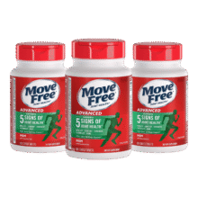 PLUS会员：Move Free益节 氨糖绿瓶氨糖软骨素维骨力MSM加钙片120片*3瓶装396.53元包邮