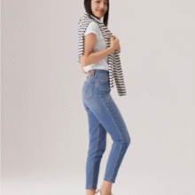 Levi's 李维斯 冰酷系列 女士高腰锥形cleanfit牛仔裤￥129.63