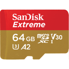 plus会员：闪迪（SanDisk）64GB TF(MicroSD)内存卡 4K极速金卡A2 V30 U3行车记录仪 运动相机无人机 监控存储卡 读170MB/s56.3元