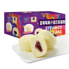 需首购、微信小程序、PLUS会员: 港荣 蒸蛋糕 蓝莓夹心480g6.87元