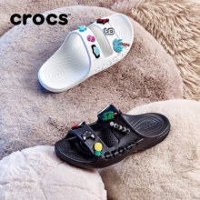 卡骆驰crocs拖鞋轻便耐磨贝雅凉鞋男女同款透气休闲鞋|207627 白色-100 37 /38(230mm)355元（合118.33元/件）
