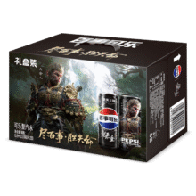 京东百亿补贴：pepsi 百事 可乐无糖 Pepsi 碳酸饮料 汽水330ml*20罐 黑神话·悟空礼盒装29.6元