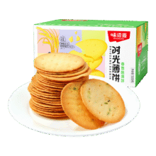 味滋源【约40袋】香葱味薄脆饼干葱香味薄饼500g 休闲零食 独立包装 葱香味500g*2盒18.9元