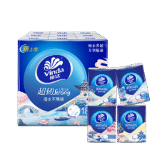 维达（Vinda）超韧檀木香手帕纸4层7张*18包 可湿水 纸巾小包 面巾纸9.9元（需领券）