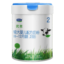 君乐宝（JUNLEBAO）奶粉2段优萃有机婴幼儿配方6-12个月 800克394元
