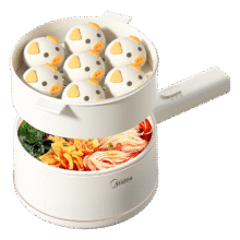 美的（Midea）电煮锅 小电锅 宿舍小锅 学生宿舍泡面电火锅 电蒸锅多功能辅食锅XZE2017 1.6L配蒸笼【国家补贴】64.31元（需领券，可参加以旧换新立减5元优惠活动）