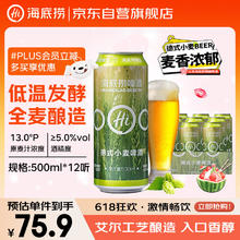 海底捞 13度 德式小麦精酿啤酒 500ml*12听 整箱门店同款55.51元