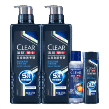 plus、需首购：清扬（CLEAR）男士劲能瓶头皮专研劲凉冰爽洗发水570gX2+100g*2 父亲节礼物146.84元（需领券，合73.42元/件）