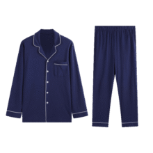 京东京造【10A抑菌】A类一等品50支纯棉情侣睡衣女男春家居服绀青 L136.1元 (券后省0.98,月销2000+)