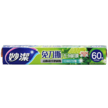 MIAOJIE妙洁  免刀撕PE保鲜膜  5厘米*60米一盒5元包邮（需领券）