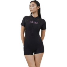 阿瑞娜（arena）泳衣女连体保守平角游泳衣遮肚显瘦温泉泳装女士游泳衣温泉 黑色 L519元 (券后省50)