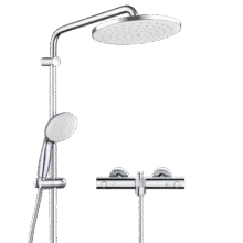高仪（GROHE）进口恒温花洒套装 200MM顶喷 空气注入手持套装恒温龙头有下出水682.43元