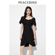 peacebird 太平鸟 女装连衣裙 黑色106元包邮