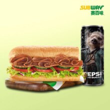 美团：SUBWAY赛百味 【健身搭档】香烤牛三明治2件套原价34元，现价29.9元，美团月卡仅24.9元