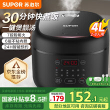 国补：苏泊尔（SUPOR）电饭煲家用电饭锅大容量多功能煲汤快煮饭智能预约微压煮粥6层不粘内胆煮饭锅热饭 SF40FC0063 4L143.65元（需领券）