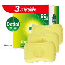 滴露（Dettol）香皂肥皂松木3块 男士香皂洗澡洗发洗手沐浴皂抑菌儿童 京东自营10.58元