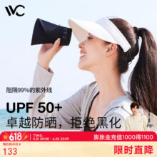 VVC遮阳帽女夏防紫外线户外骑行松紧带可调节透气空顶防晒帽 简约白39元（需领券）