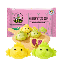 九洲丰园有机龙宝宝紫薯包198g（6只） 卡通包子早饭速食儿童早餐食品面点84.2元（合12.03元/件）