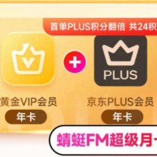 爱奇艺黄金VIP会员年卡加京东PLUS会员年卡148元（需领券）