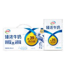 plus会员:伊利臻浓牛奶 250ml*20盒/箱 多39%蛋白质 咖啡搭档 礼盒装73.42元（需领券，合36.71元/件）