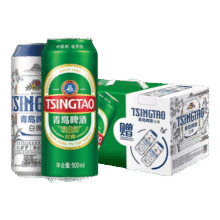 青岛啤酒（TsingTao）经典10度白啤11度500ML10罐手提盒装(8经典+2白啤） 500mL 10罐53元（需领券）