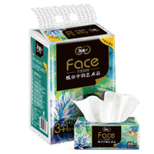 洁柔抽纸 艺术油画Face4层80抽*4包  高端面巾纸100%原生木浆7.26元