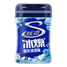 炫迈冰爆无糖口香糖 薄荷味40粒56g1瓶装 糖果休闲零食 清新口气4.04元