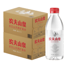农夫山泉长白山天然矿泉水 含多种矿物元素 小瓶户外便携装 380ml*15瓶 380*15两箱装38元（需领券）