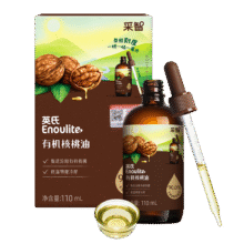 plus:英氏有机核桃油辅食用油110ml佐餐滴管控量送宝宝婴幼儿辅食分阶手册37.4元（plus）