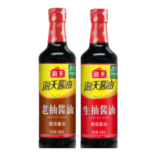 22号0点   海天酱油 经典老抽生抽500mL 炒菜烹饪炖肉提鲜上色家用酿造酱油pet瓶 生抽酱油500mL+焖锅酱80g*1袋2元