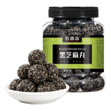 PLUS会员：农香森 黑芝麻丸球 500g＊5件68.8元包邮（合13.76元/件）