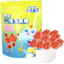 小鹿蓝蓝山楂棒棒糖儿童零食无添加色素宝宝水果味糖果 原味山楂棒1袋29.8元（合5.96元/件）