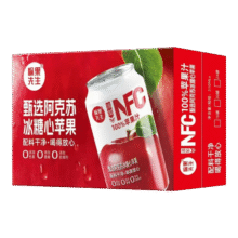 愉果先生苹果汁100%果汁nfc苹果汁饮料 NFC苹果汁 310mL*8罐15.9元