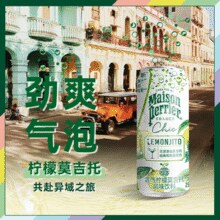法国原装进口！Perrier 巴黎水 柠檬莫吉托含气风味饮料 250ml*10罐￥45.80 3.3折
