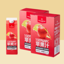 原果榨取！1号会员店 100%NFC苹果汁 1L*2盒*2箱￥35.80 5.4折