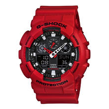 CASIO 卡西欧 GA-100B-4ADR 中性运动防水石英表 红色券后513.95元
