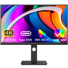plus：联合创新27英寸4K显示器IPS广色域HDR400 Type-C65W 旋转升降 出厂校准 办公电脑显示屏国家补贴27C1U-D1101.94元