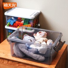 禧天龙 大号透明收纳盒 3个装 加大号 烟熏灰40*29*18CM￥47.20