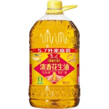 鲁花5S压榨一级花生油5.7L天猫目前活动售价182.1元，下单详情页领取满0元减26元优惠券，百亿补贴参与立减46.3元优惠活动，下单1件，实付低至109.8元。