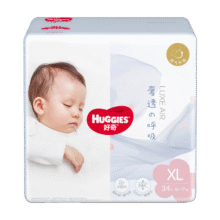 好奇（Huggies）奢透呼吸纸尿裤XL34片(12-17kg)83.8元（需领券，合41.9元/件）
