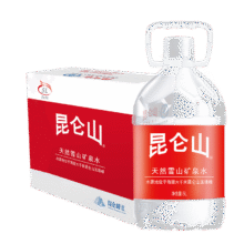 昆仑山 矿泉水 饮用天然弱碱性 5L*2瓶 整箱装 高端矿泉水102.08元（合25.52元/件）